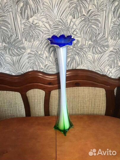 Ваза СССР Чехия цветное стекло/хрусталь разные