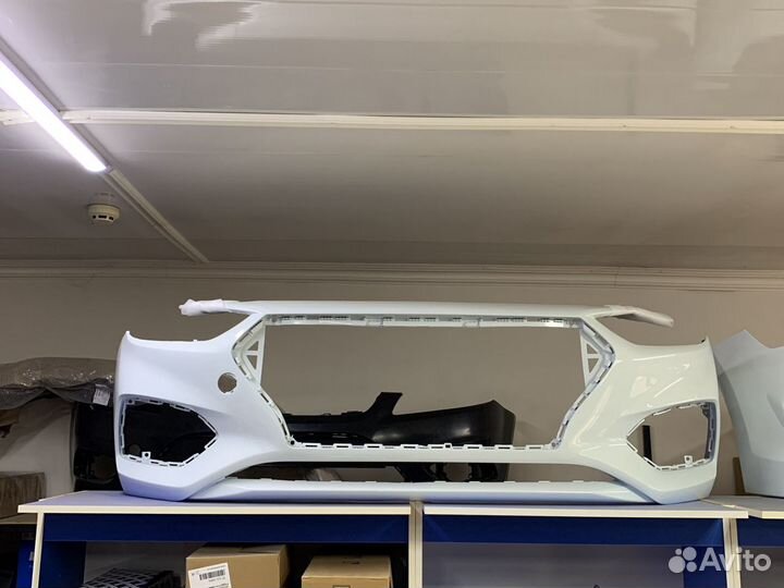 Бампер Хендай Солярис, перед, 2017 новый