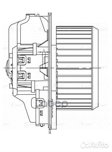 Э/вентилятор отоп. для а/м VW Touareg II (10)