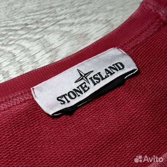 Stone Island Off Dye Sweatshirt Red