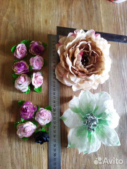 Искусственные цветы бу 11 шт набор