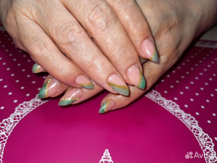 Маникюр на дому наращивание ногтей