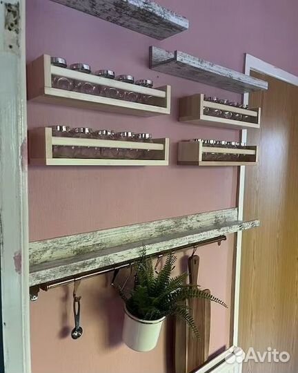 Полка IKEA Мосслэнда 55см цвет под мореную сосну