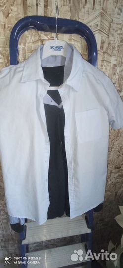 Рубашка новая на рост 146 голубая