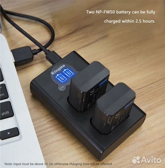 Двойное зарядное устройство для Sony NP-FW50