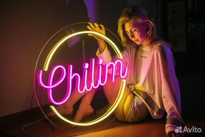 Панно из гибкого неона