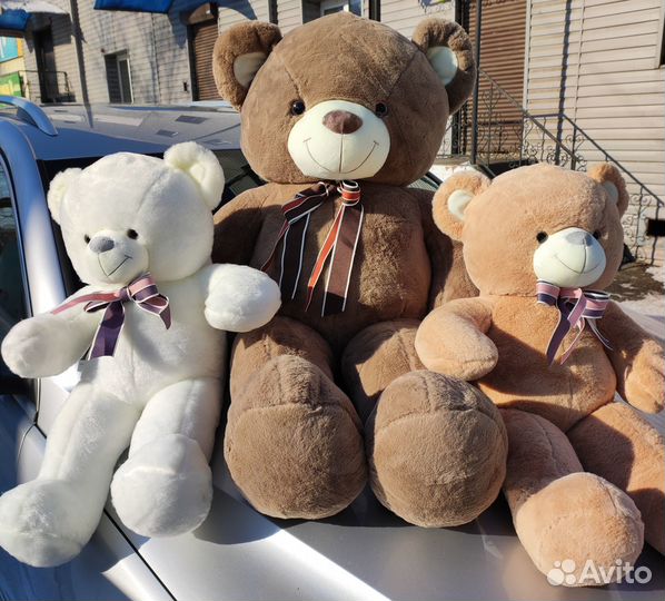 Большой плюшевый медведь премиум мишка мягкий