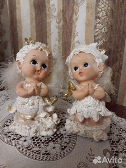 Ангелы статуэтки, подсвечник