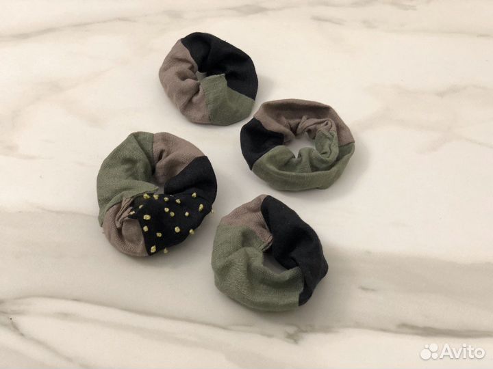 Новый набор резинок для волос из льна