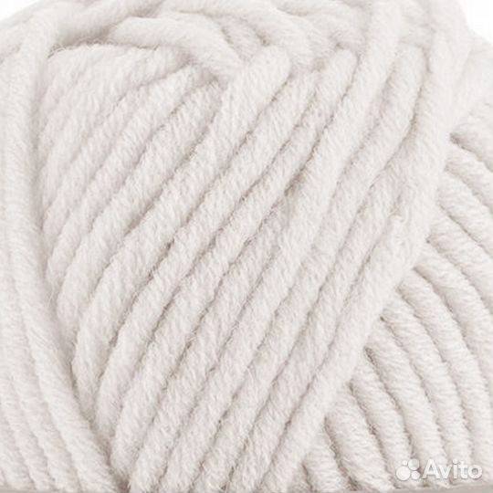 501 белый Пряжа YarnArt 'Merino Bulky' 100гр 100м (25% шерсть, 75% акрил) (501 белый), 5 шт