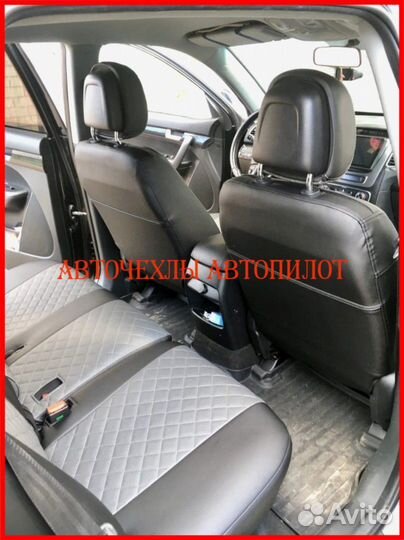 Чехлы автопилот Kia Sorento 2 из экокожи Ромб