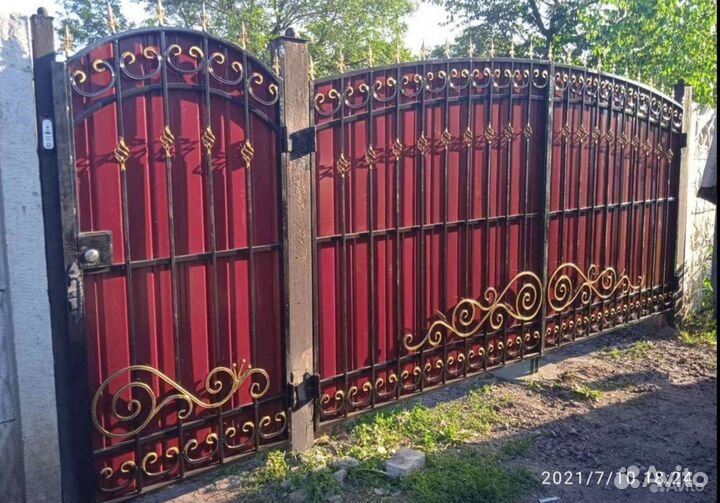 Ворота кованые # 42. Установка. Автоматика