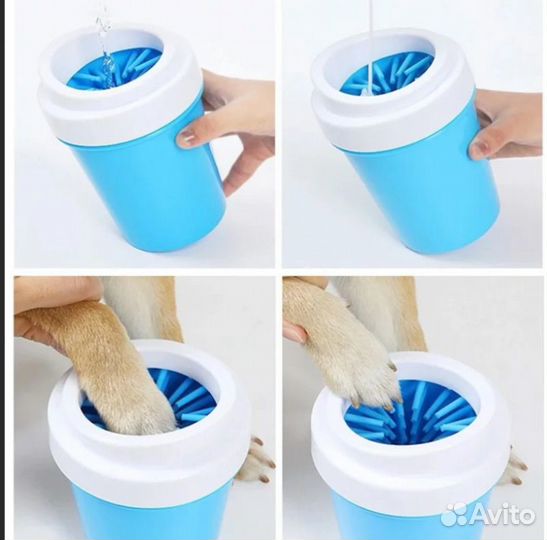 Лапомойка с силиконовым ершиком