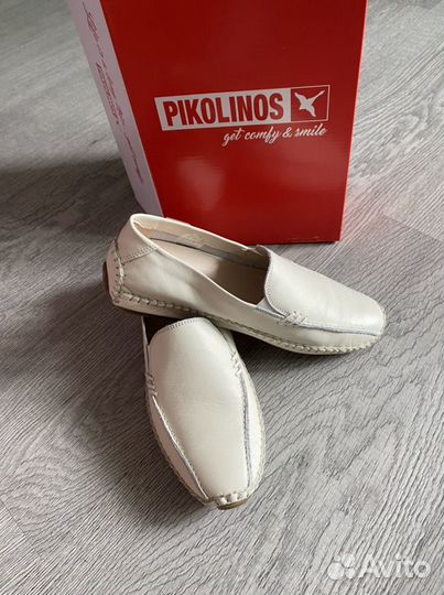 Мокасины кожаные женские