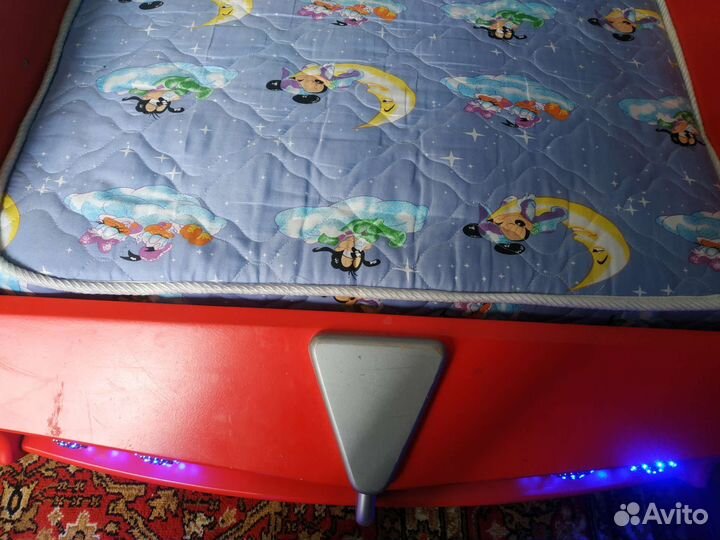 Кровать машинка с орт.матрасом