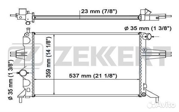 Радиатор охлажд Astra G Zafira A 99