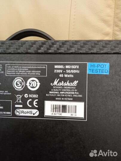 Комбоусилитель marshall mg15 cfx +пульт
