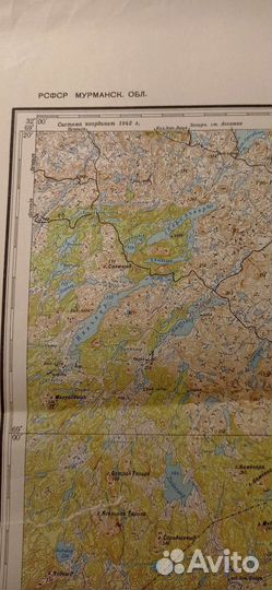Карта РСФСР Мурманск.обл 1951 г