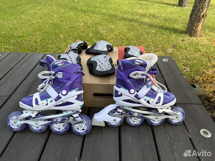 Ролики женские Roces 37 и комплект защиты