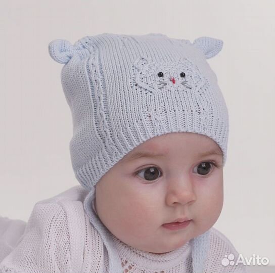 Вязанные летние шапочки для новорожденных