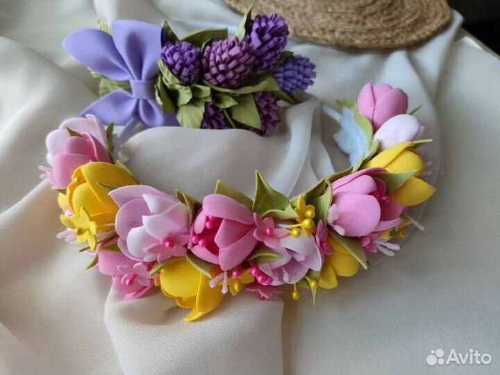 Ободок тюльпаны