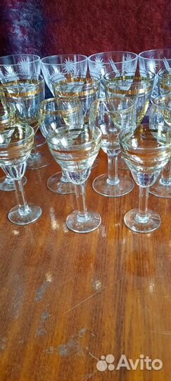 Стопки и рюмки СССР с золотыми полосками