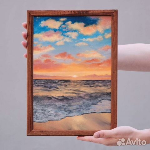 Картина маслом, морской пейзаж