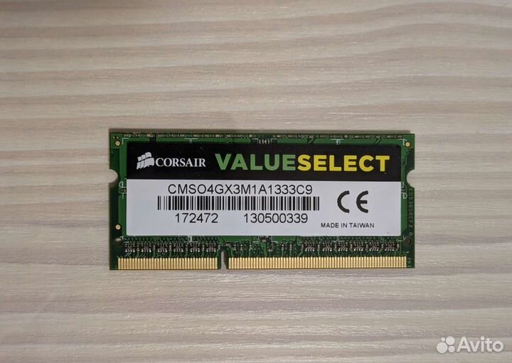 Оперативная память Corsair 4 гб DDR3 sodimm