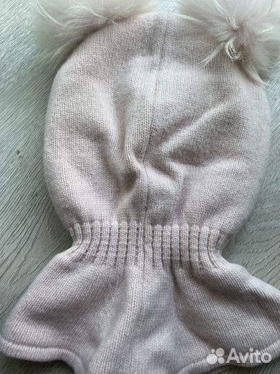 Шапка шлем для девочки зима