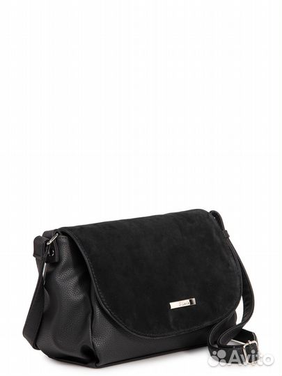 Черный кросс-боди S.Lavia замша, новая