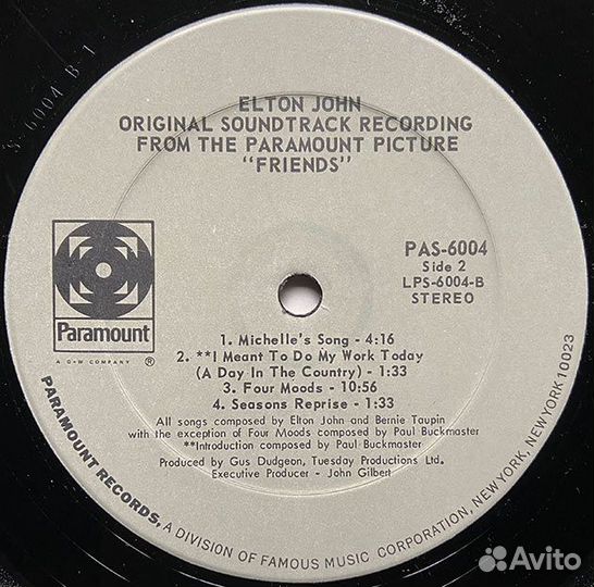 Elton John Friends 1971 USA