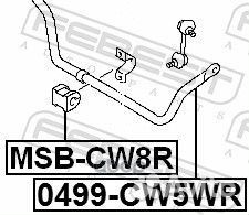 Стабилизатор задний mitsubishi outlander CW0#