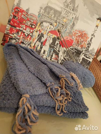 Плюшевый плед в коляску для новорождённого