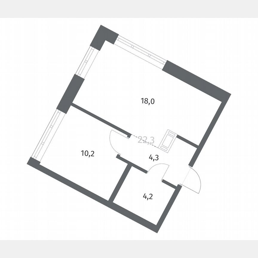 1-к. квартира, 36,8 м², 11/12 эт.