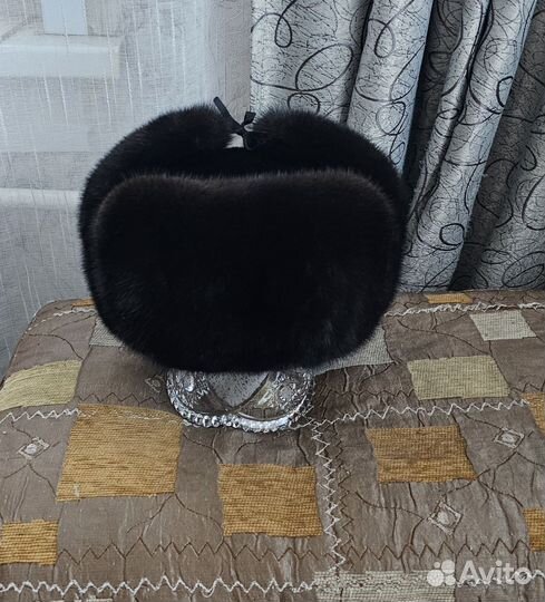 Норковая шапка мужская ушанка