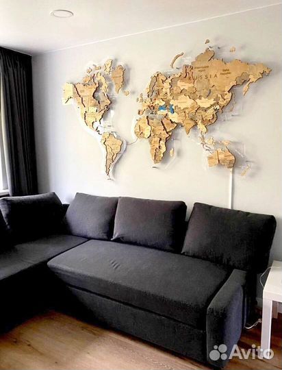 Карта мира с подсветкой