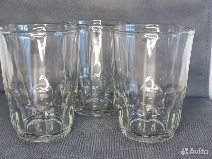 Стаканы стекло СССР бу 200мл 30за шт 6шт