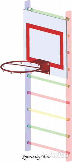 Щит баскетбольный ZSO навесной на шведскую стенку