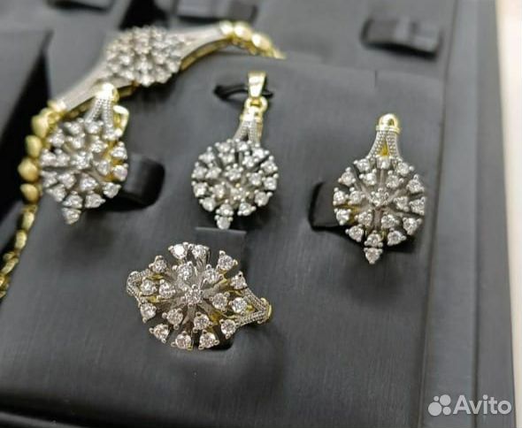 Серьги кольцо кулон браслет медицинское золото