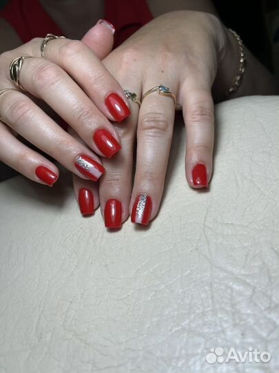 Покрытие гель лаком, наращивание ногтей
