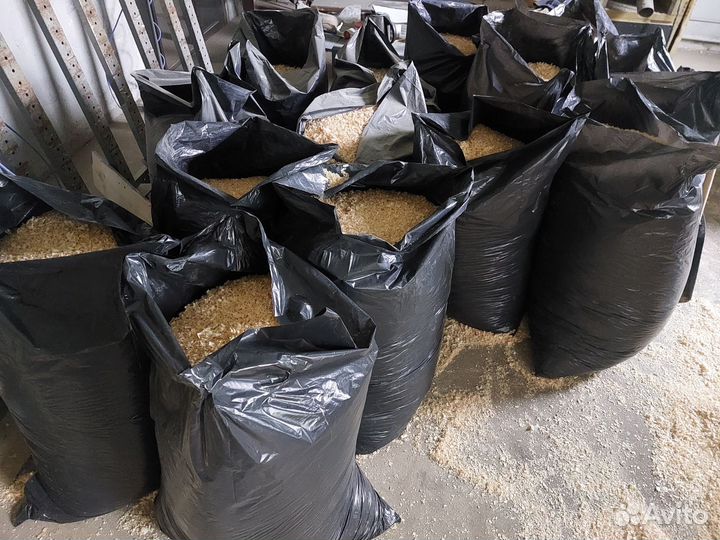 Опилки стружка в мешках