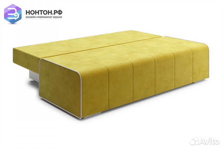 Диван еврокнижка Лестер горчичный