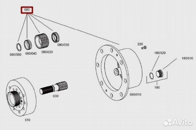 Крышка бортового редуктора в сборе ZF