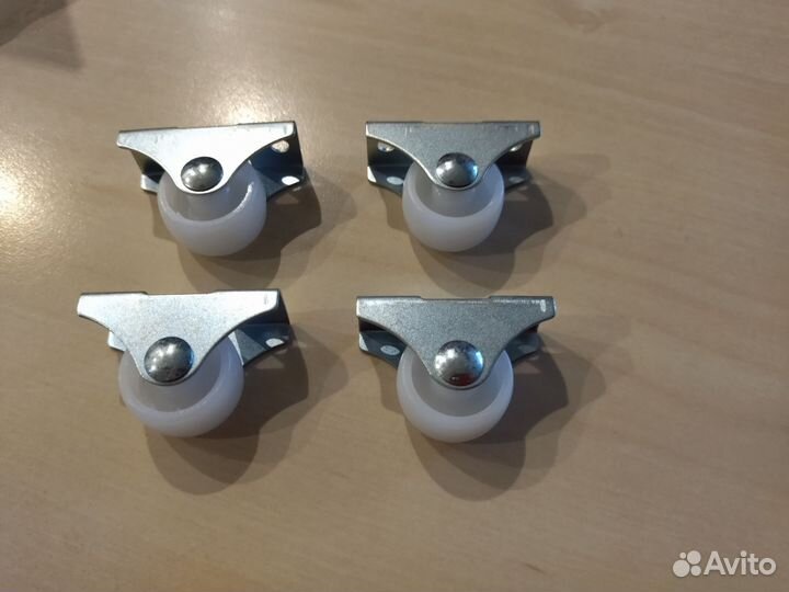 Колёсики мебельные, набор 4 шт, вешалки крючки