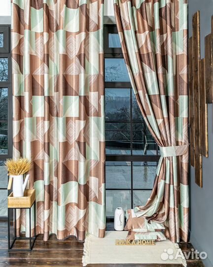 Новые шторы Пабло мятный