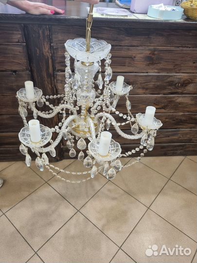 Шикарная хрустальная люстра, Чехословакия