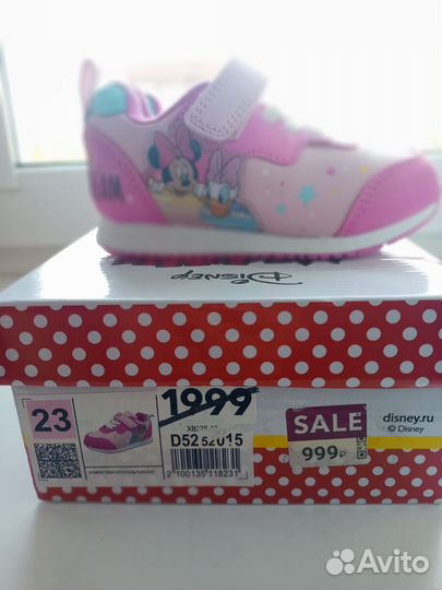 Кроссовки Минни Маус 23 размер для девочки
