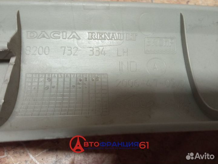 Обшивка лобовой стойки, 8200732334 renault duster