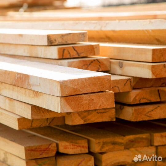 Пиленая доска 50х100х6000мм, сосна, от производите