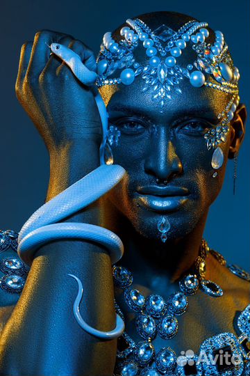 Аренда Змей чёрная, белая животные на фотосессию